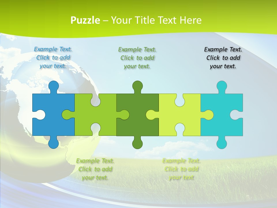 Globe On Grass PowerPoint Template