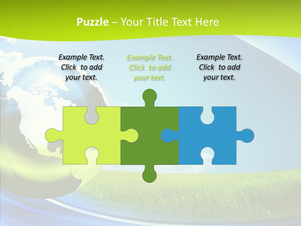 Globe On Grass PowerPoint Template