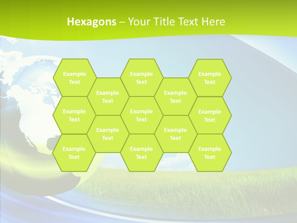 Globe On Grass PowerPoint Template