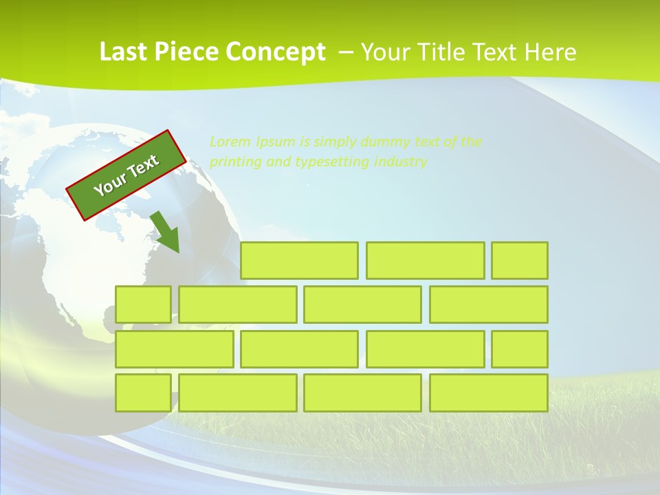 Globe On Grass PowerPoint Template