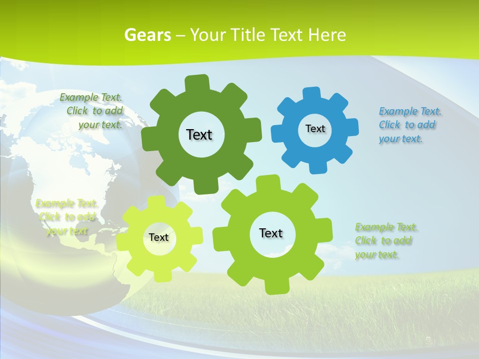Globe On Grass PowerPoint Template