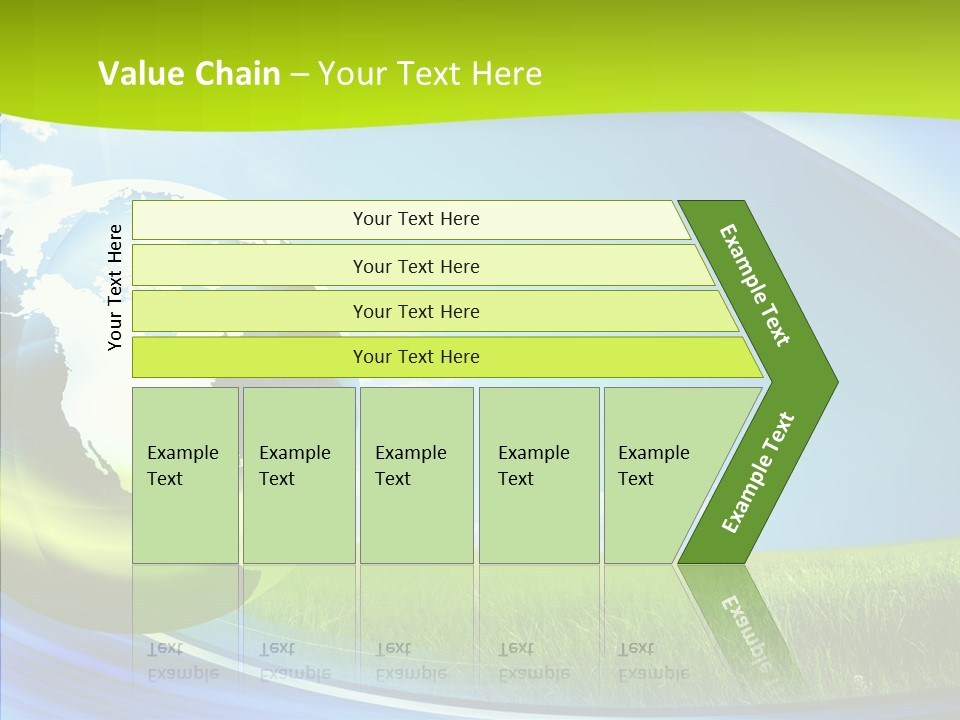 Globe On Grass PowerPoint Template