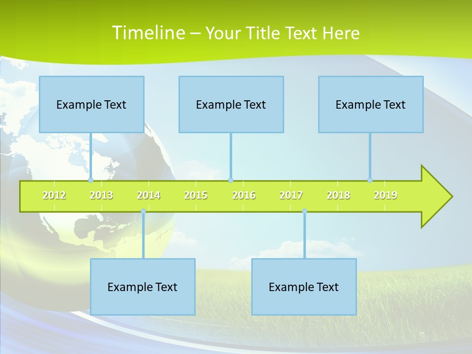 Globe On Grass PowerPoint Template