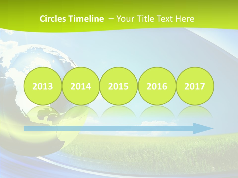 Globe On Grass PowerPoint Template