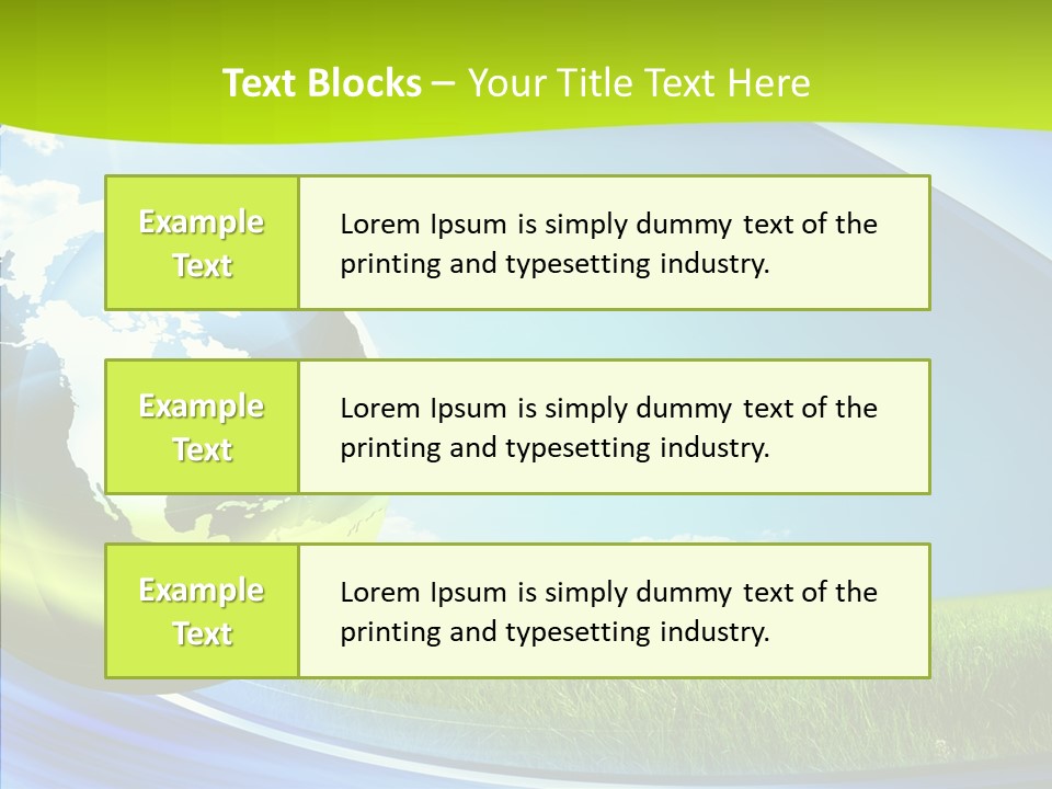 Globe On Grass PowerPoint Template