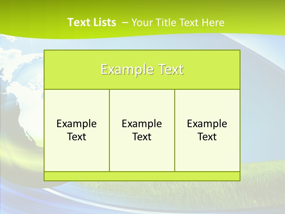 Globe On Grass PowerPoint Template
