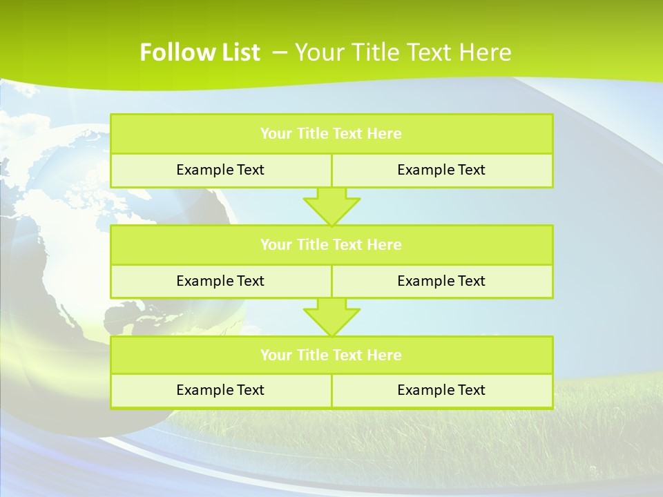 Globe On Grass PowerPoint Template