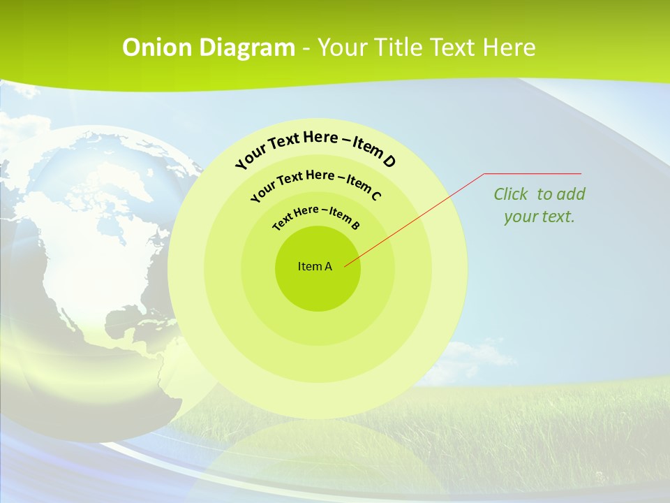 Globe On Grass PowerPoint Template