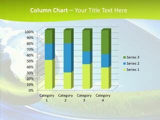 Globe On Grass PowerPoint Template