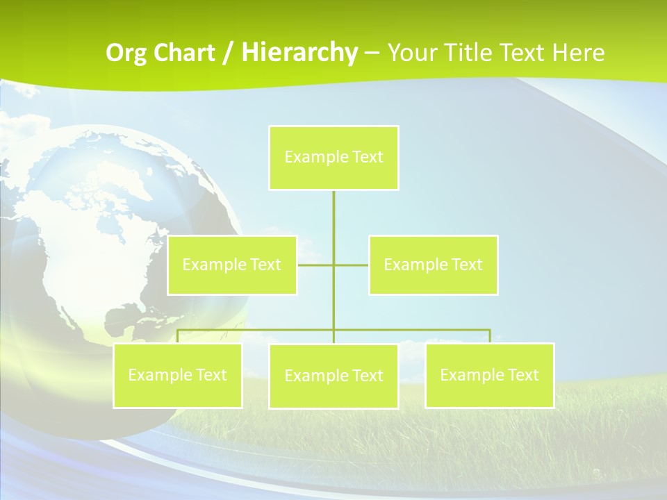 Globe On Grass PowerPoint Template