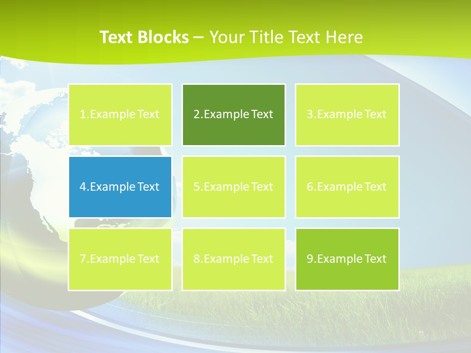 Globe On Grass PowerPoint Template