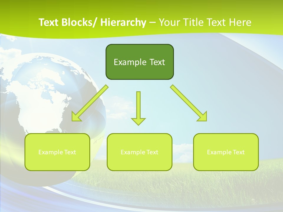 Globe On Grass PowerPoint Template