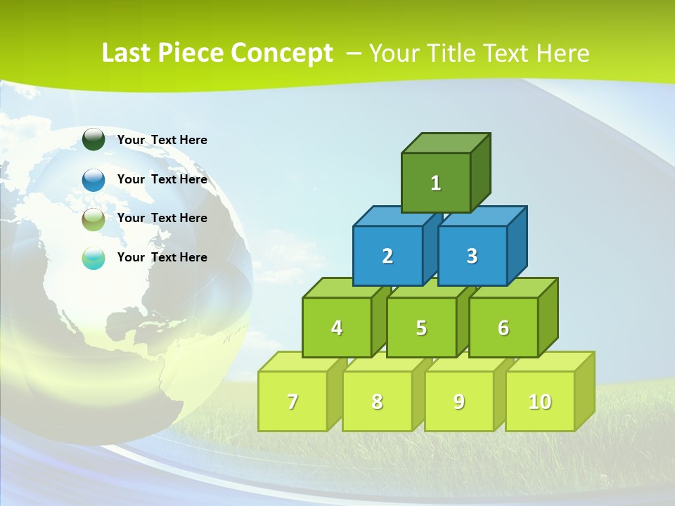 Globe On Grass PowerPoint Template