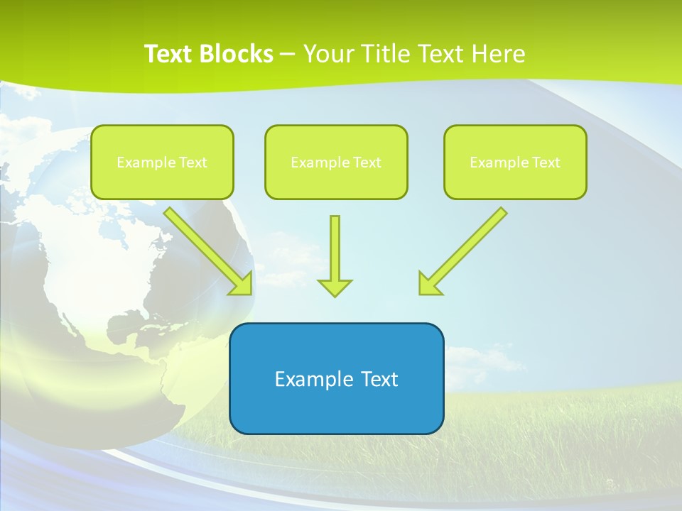 Globe On Grass PowerPoint Template