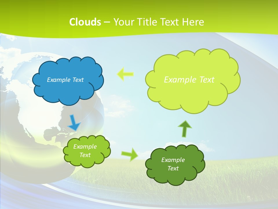 Globe On Grass PowerPoint Template