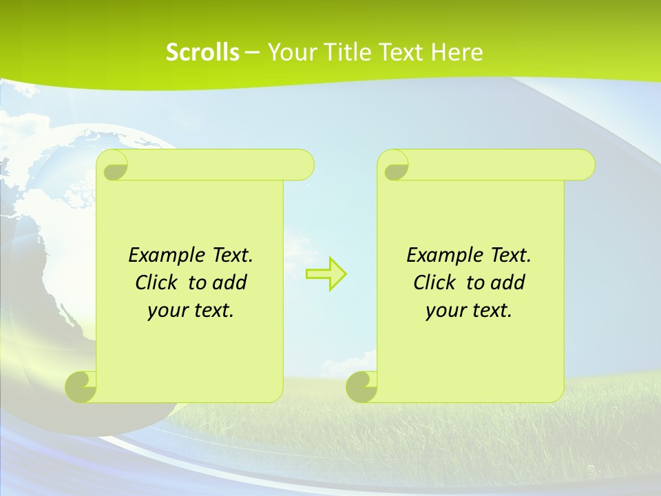 Globe On Grass PowerPoint Template