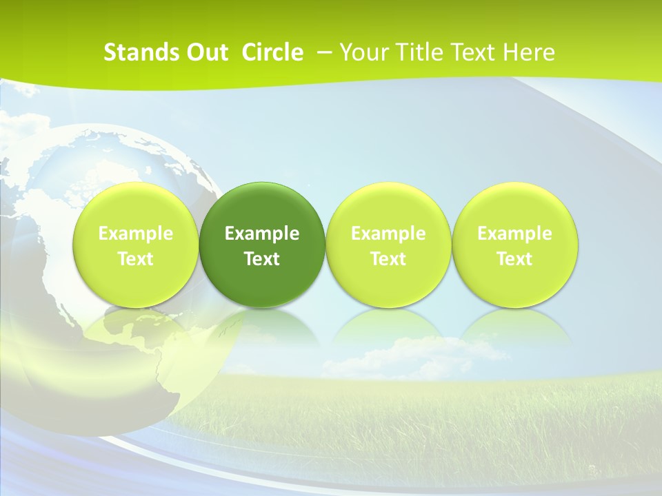Globe On Grass PowerPoint Template