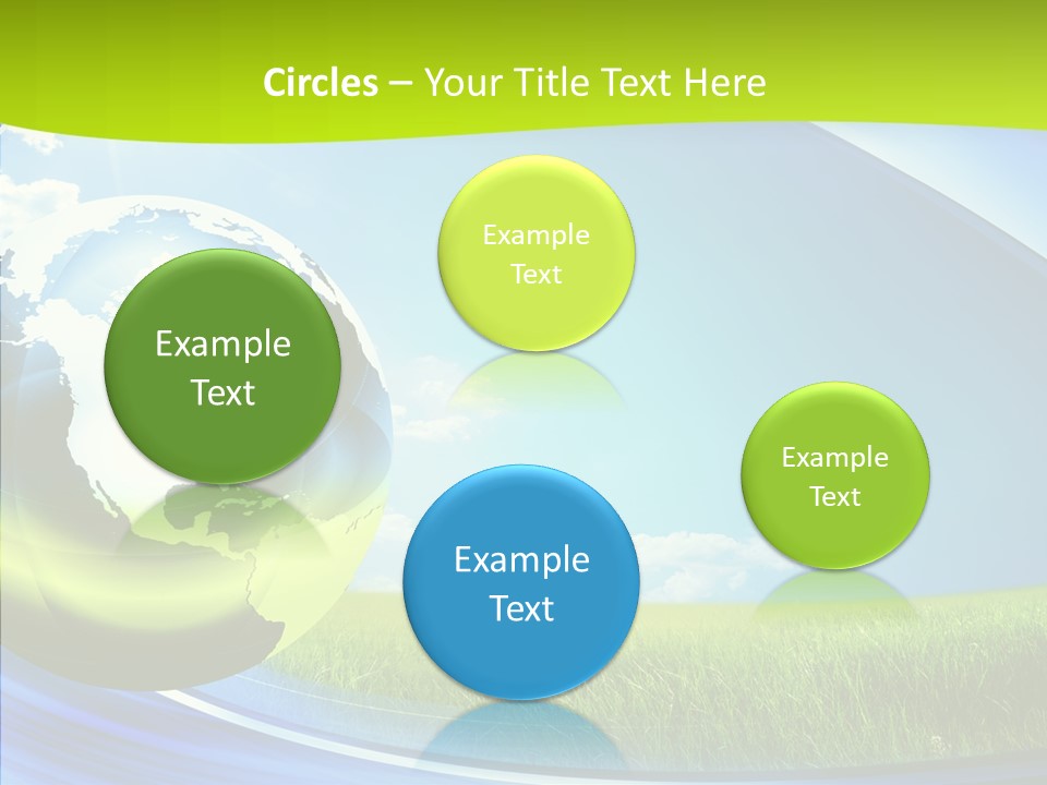 Globe On Grass PowerPoint Template