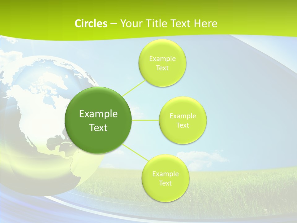 Globe On Grass PowerPoint Template