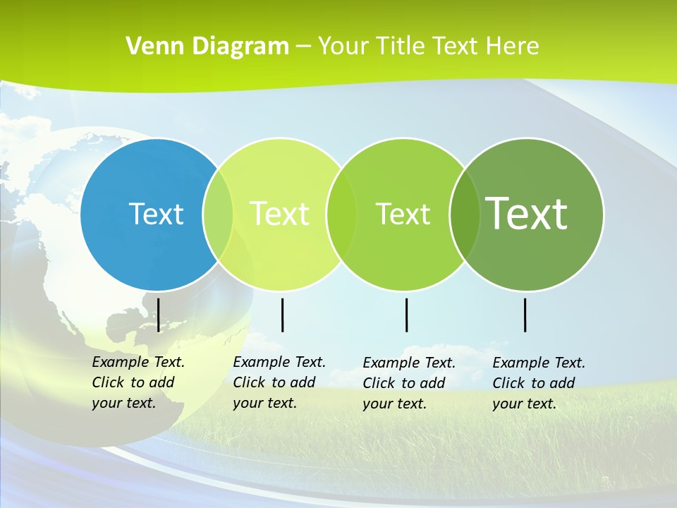 Globe On Grass PowerPoint Template