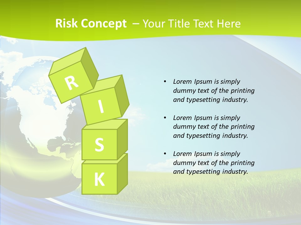 Globe On Grass PowerPoint Template