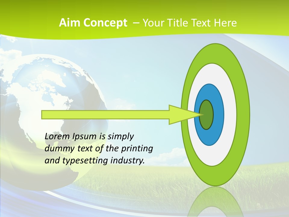 Globe On Grass PowerPoint Template
