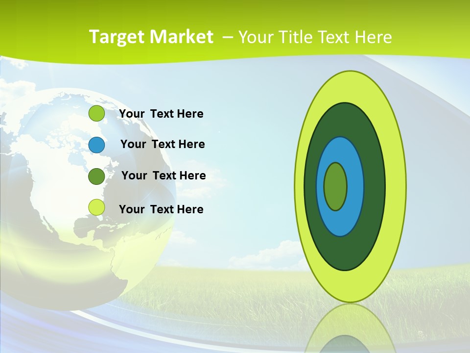 Globe On Grass PowerPoint Template