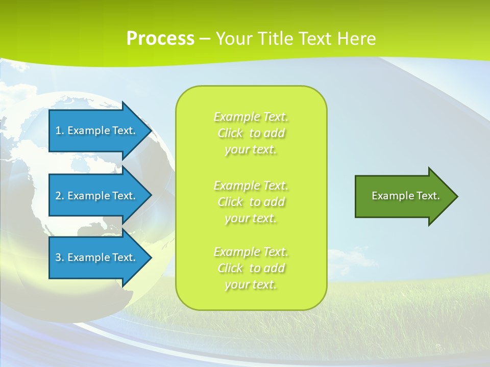 Globe On Grass PowerPoint Template