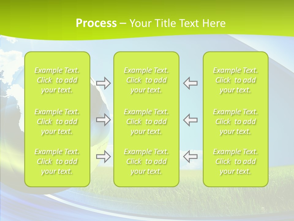 Globe On Grass PowerPoint Template