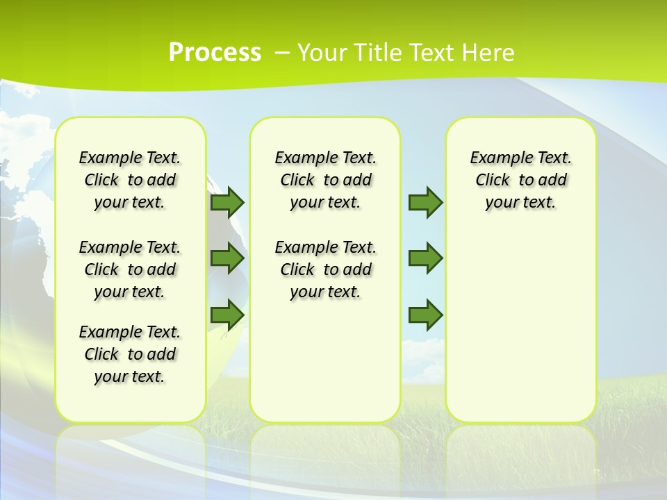 Globe On Grass PowerPoint Template