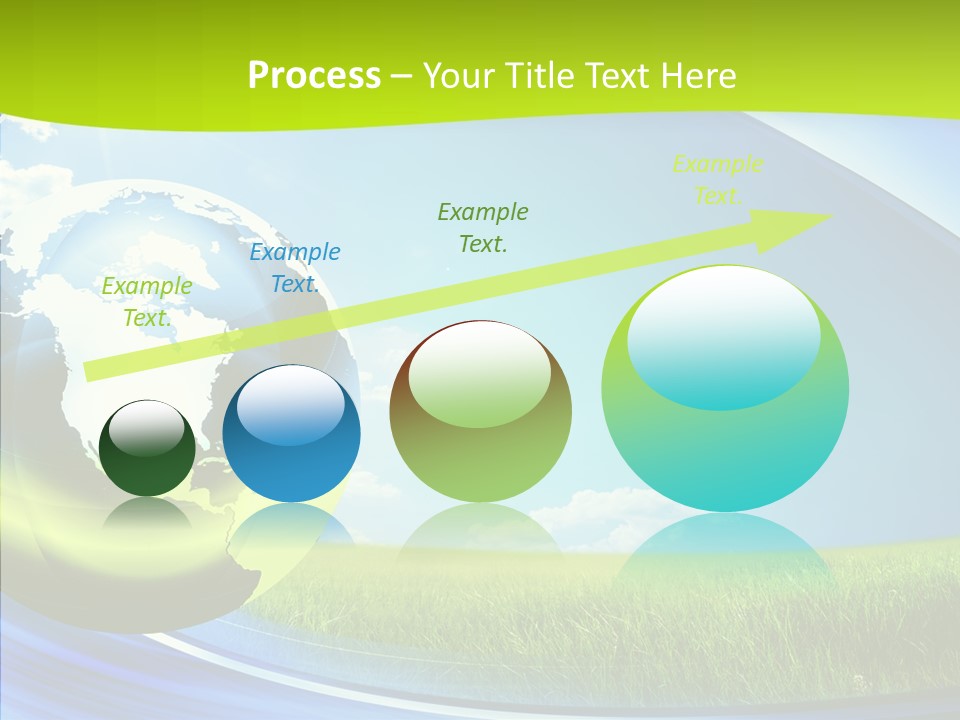 Globe On Grass PowerPoint Template