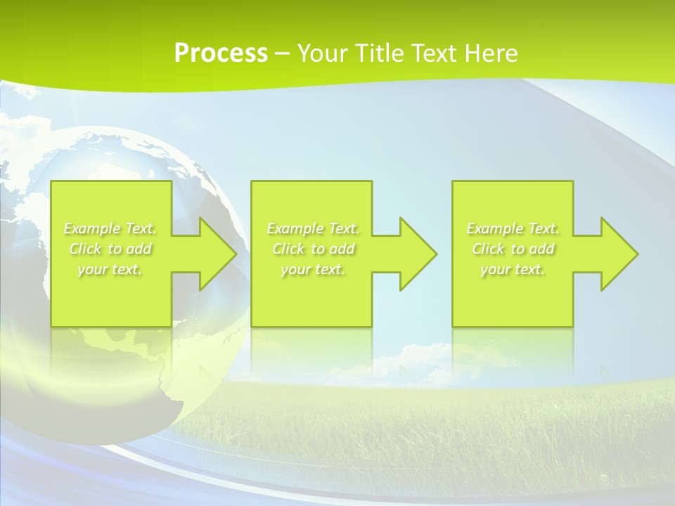 Globe On Grass PowerPoint Template