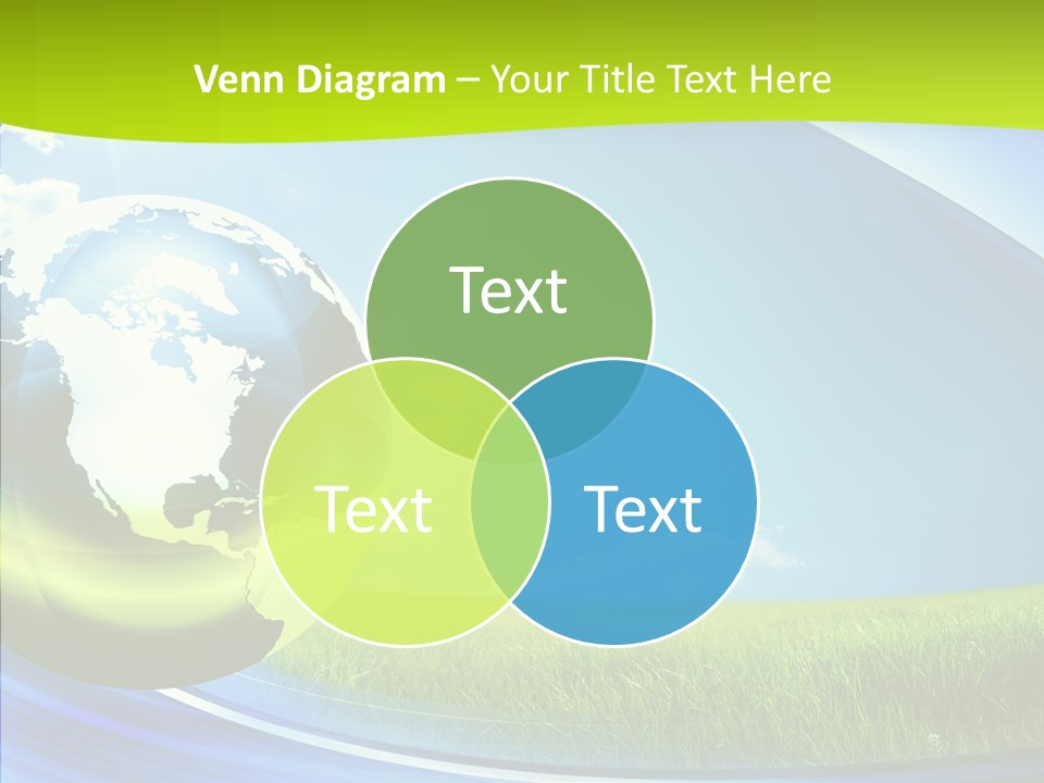 Globe On Grass PowerPoint Template