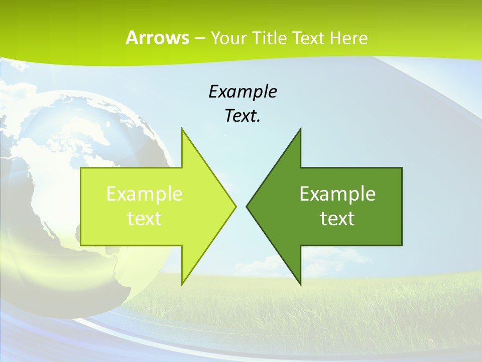 Globe On Grass PowerPoint Template