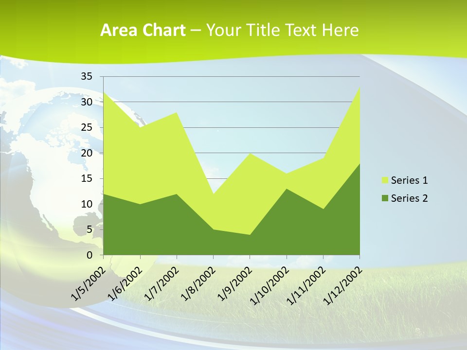 Globe On Grass PowerPoint Template