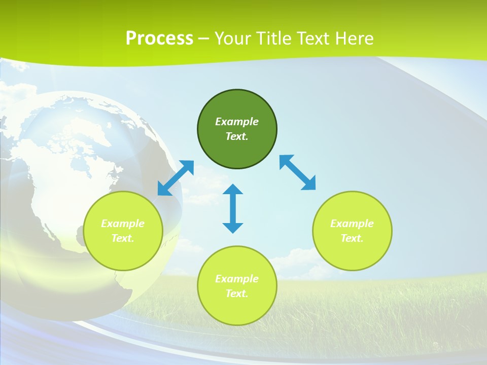 Globe On Grass PowerPoint Template