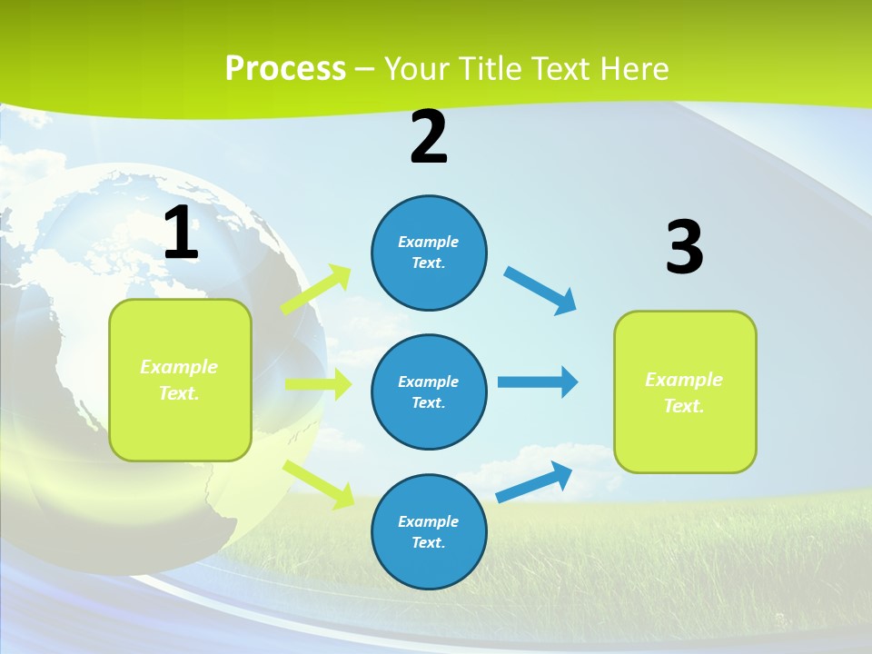 Globe On Grass PowerPoint Template