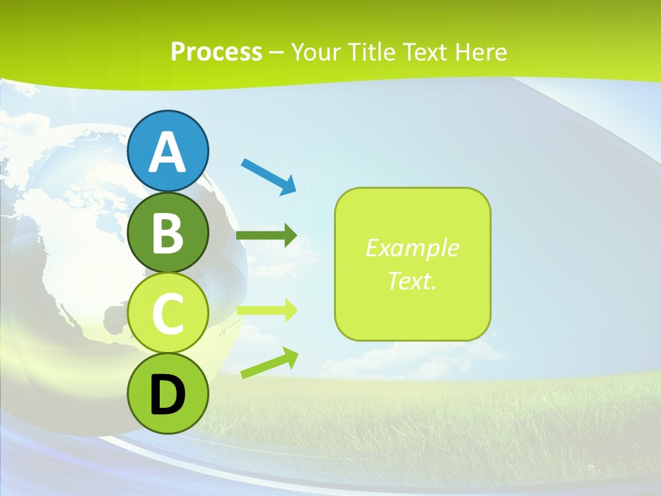 Globe On Grass PowerPoint Template