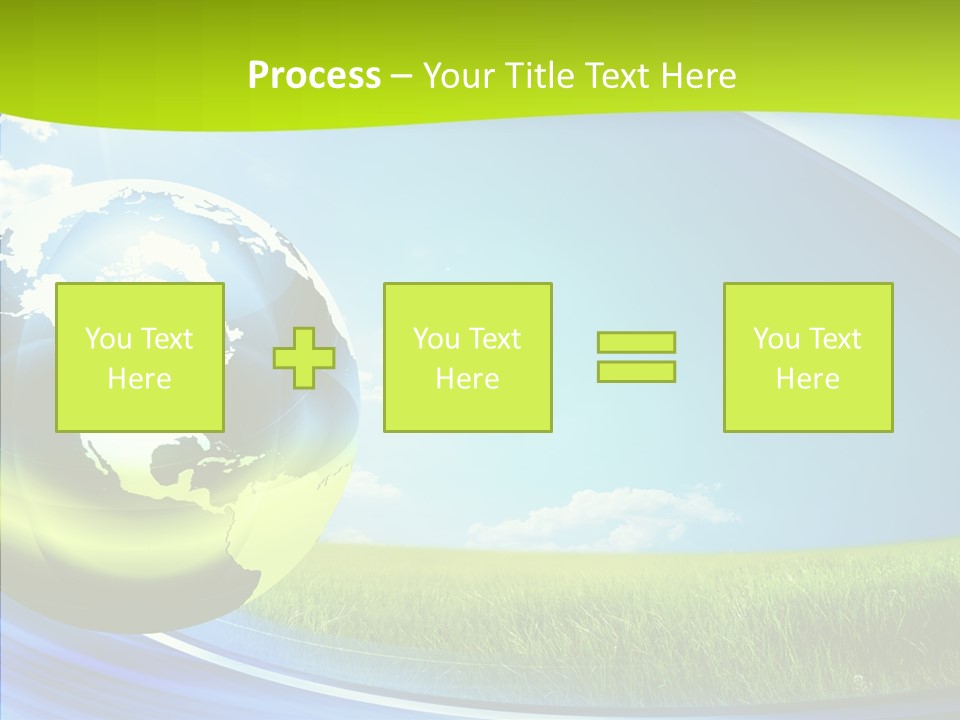 Globe On Grass PowerPoint Template