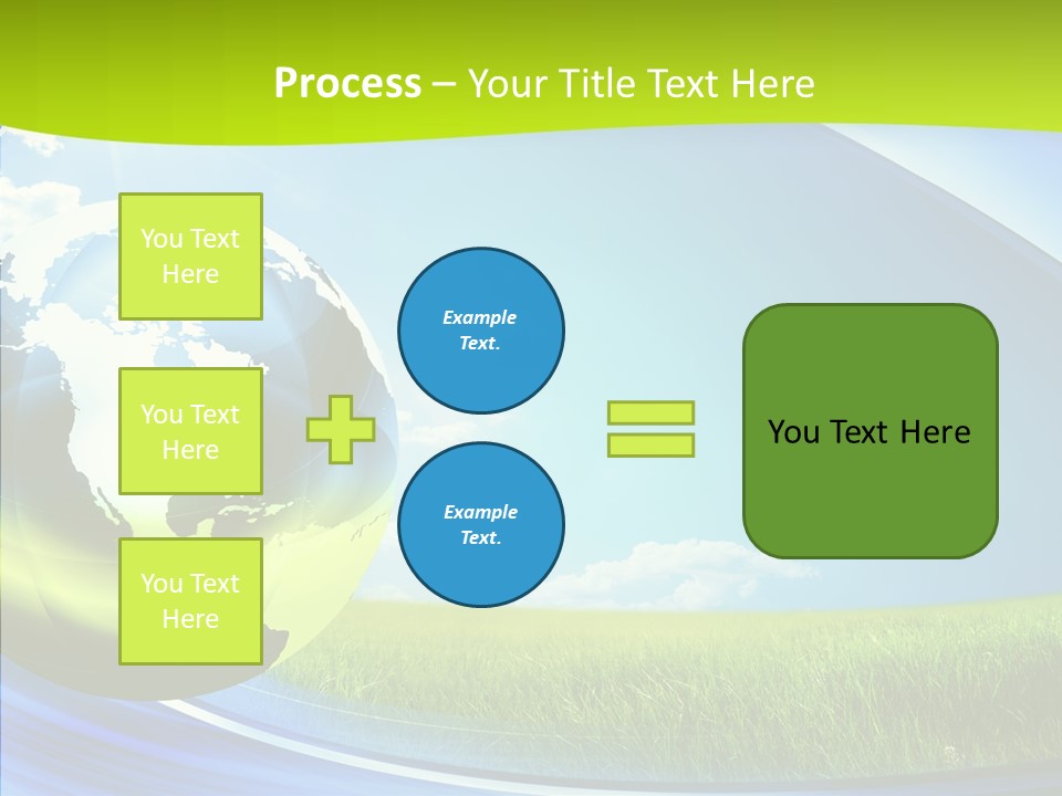 Globe On Grass PowerPoint Template