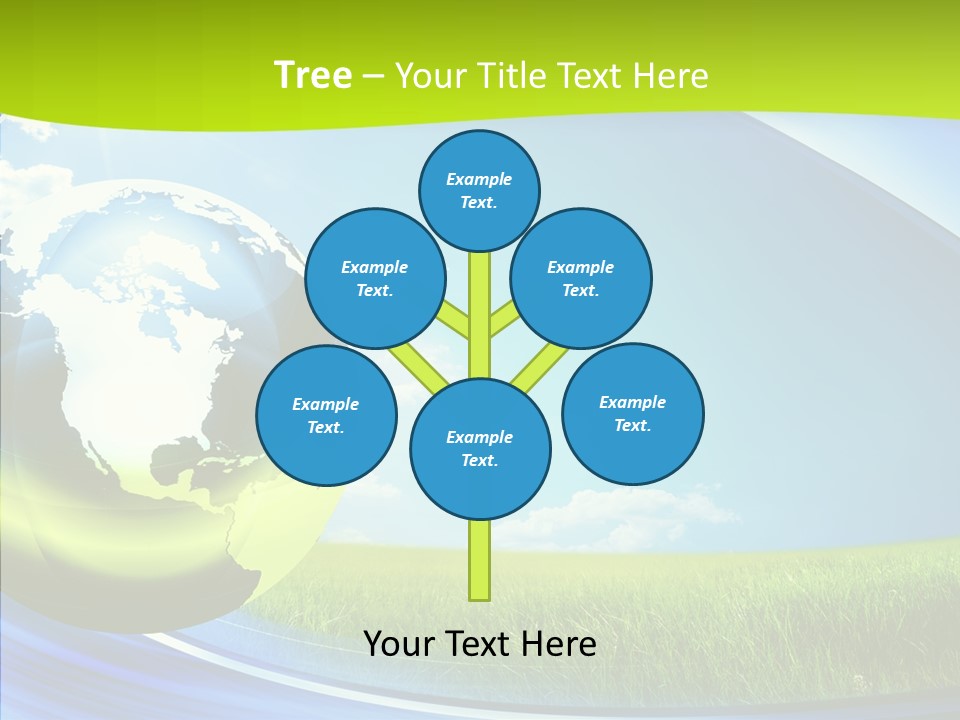 Globe On Grass PowerPoint Template