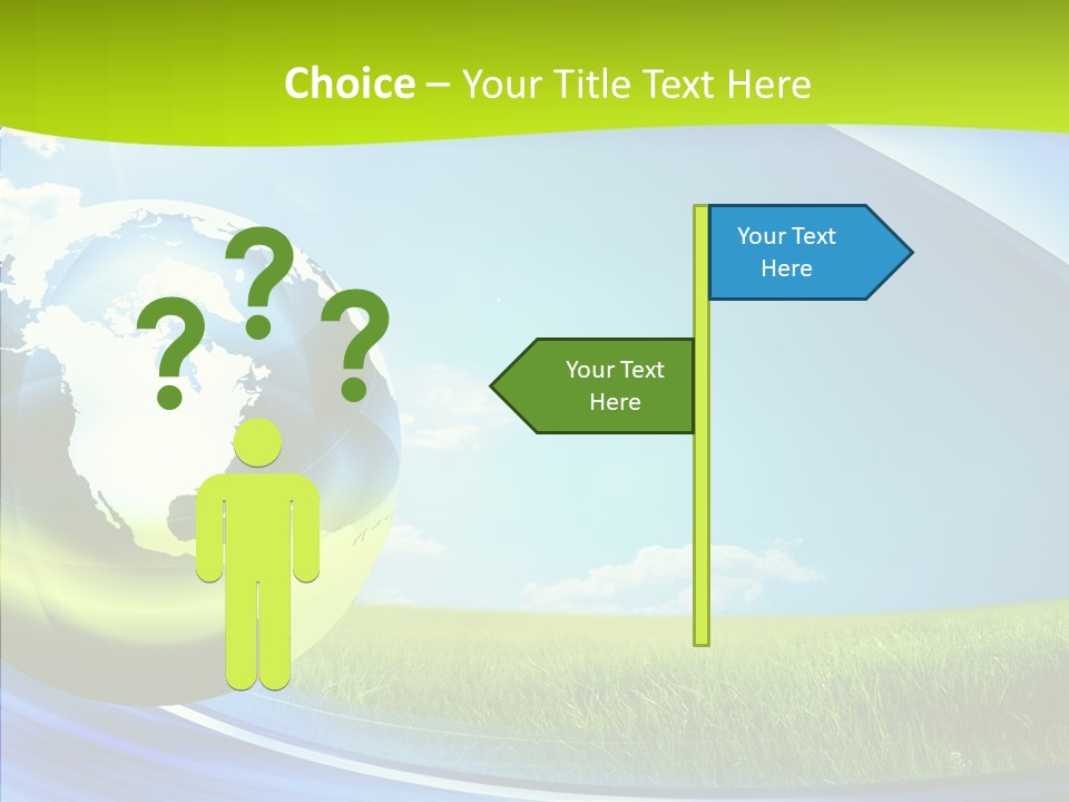 Globe On Grass PowerPoint Template