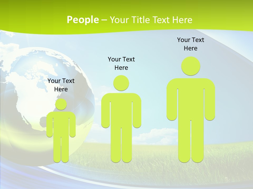 Globe On Grass PowerPoint Template