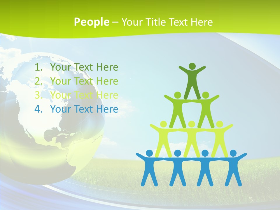 Globe On Grass PowerPoint Template