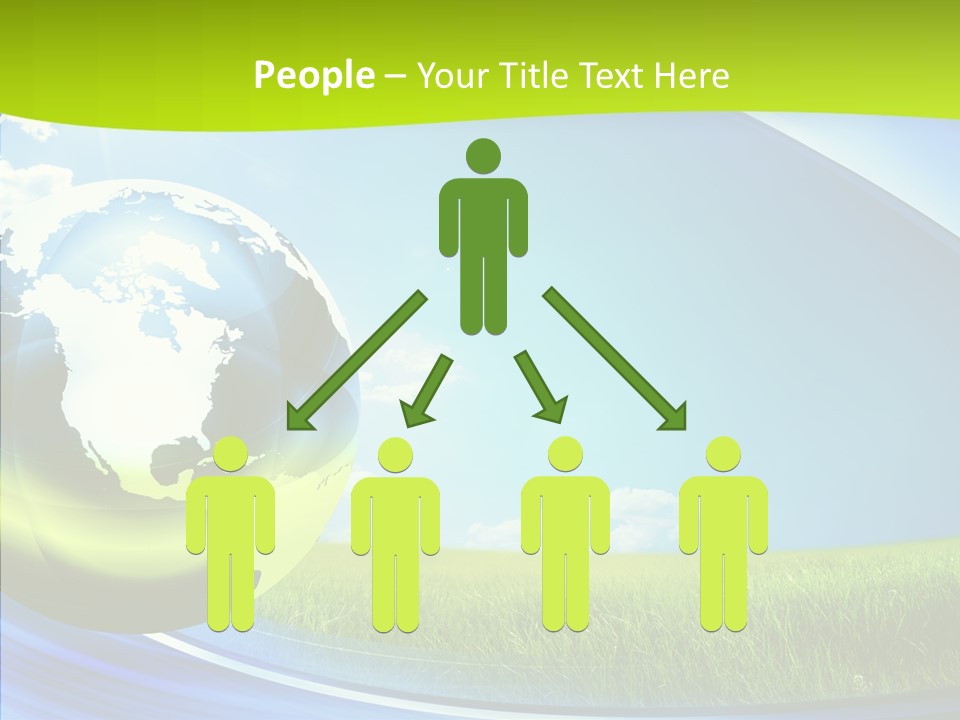 Globe On Grass PowerPoint Template
