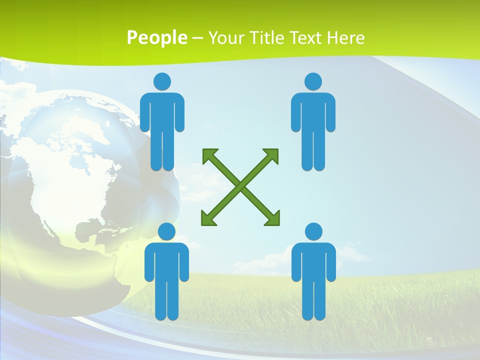 Globe On Grass PowerPoint Template