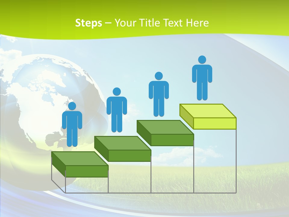 Globe On Grass PowerPoint Template