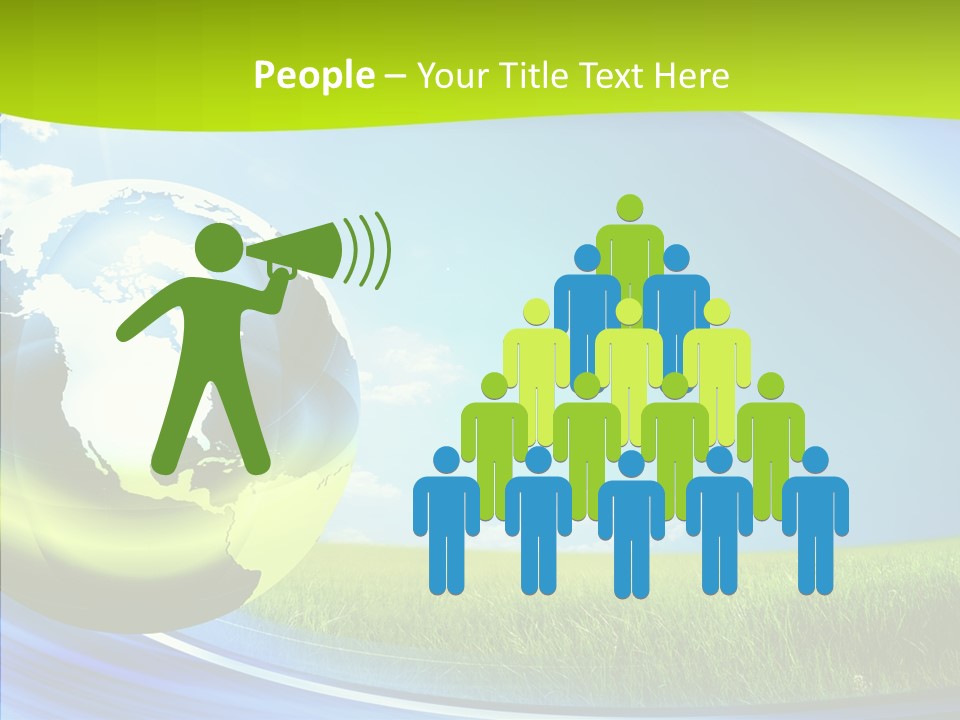 Globe On Grass PowerPoint Template