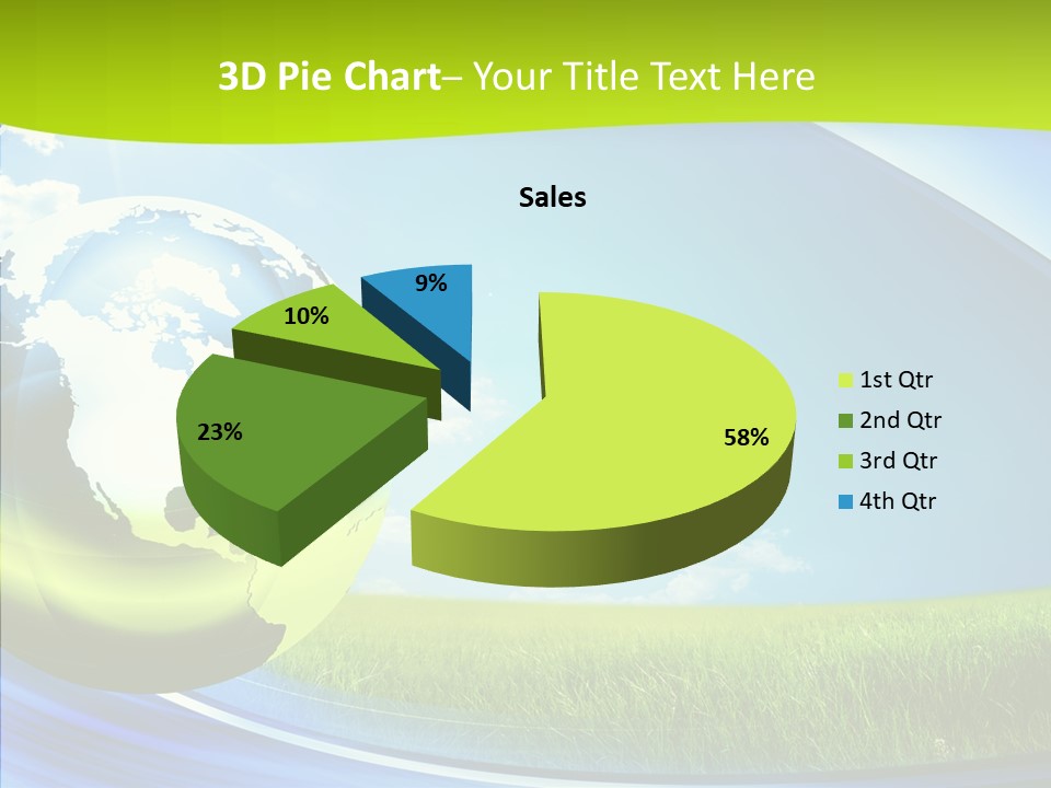 Globe On Grass PowerPoint Template