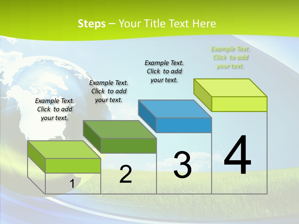 Globe On Grass PowerPoint Template